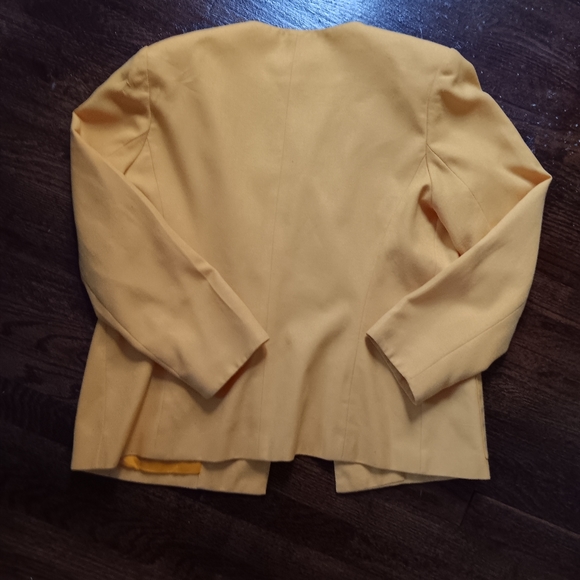 Vintage Yellow Adolfo Blazer W 16 - Picture 2 of 5